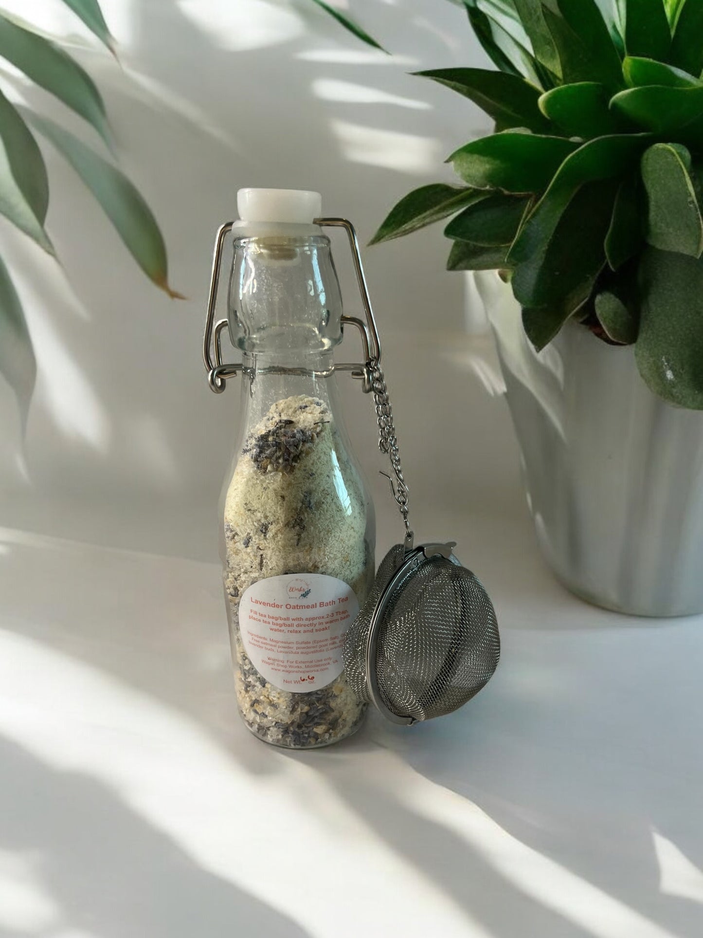 Bath Tea 6.6 oz in bottle and tea strainer